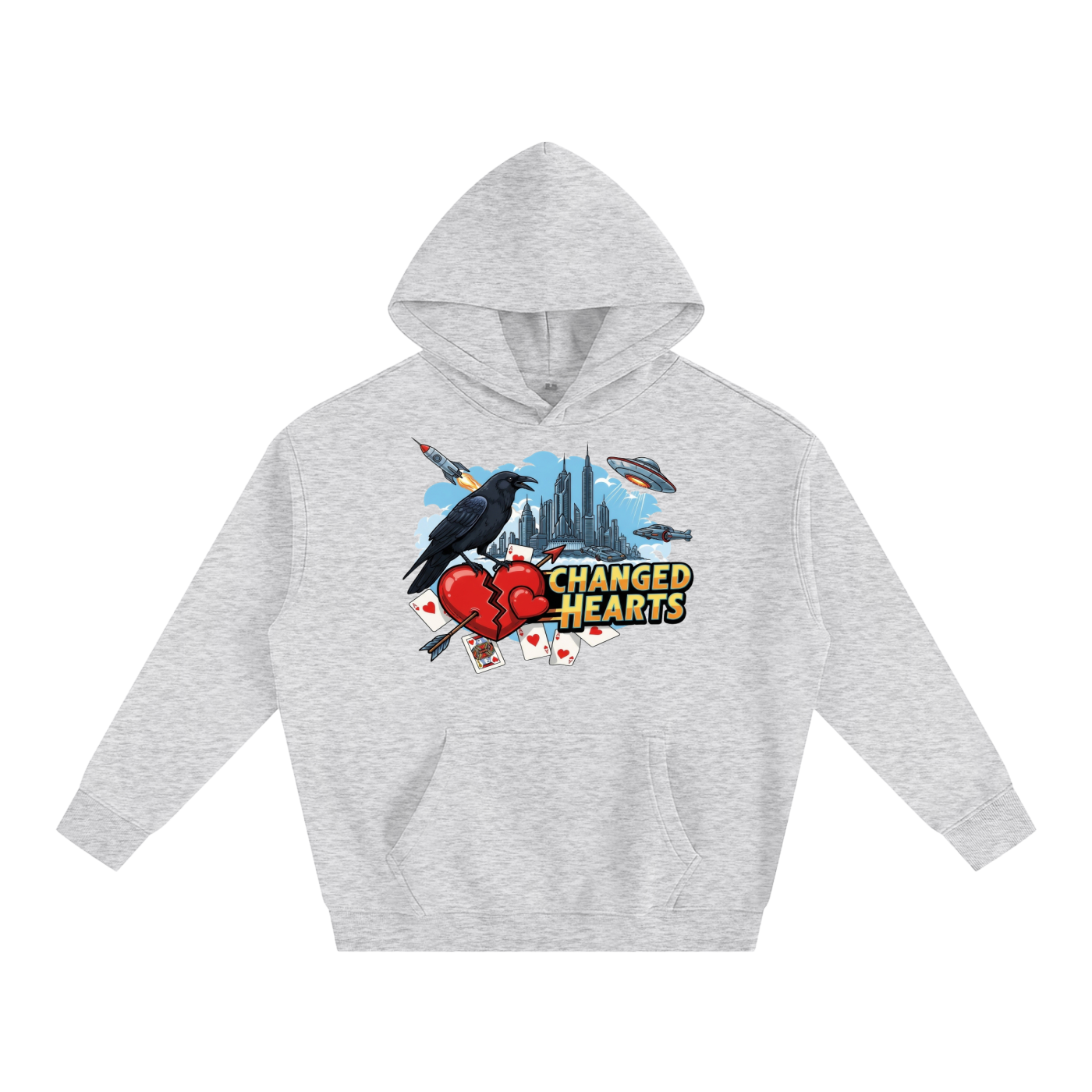 Crow UFO Oversize Fleeced Hoodie