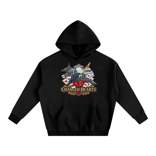 Crow Future Oversize Fleeced Hoodie